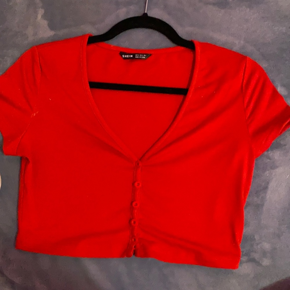 Shein Button Crop Top